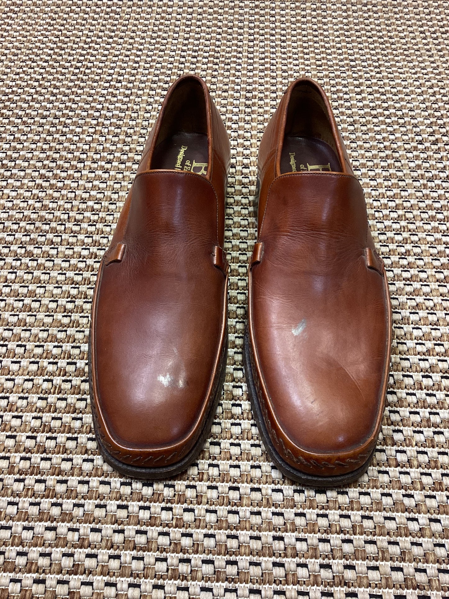 Vintage Barker of Earls Barton Brown Leather Loafers Size 7