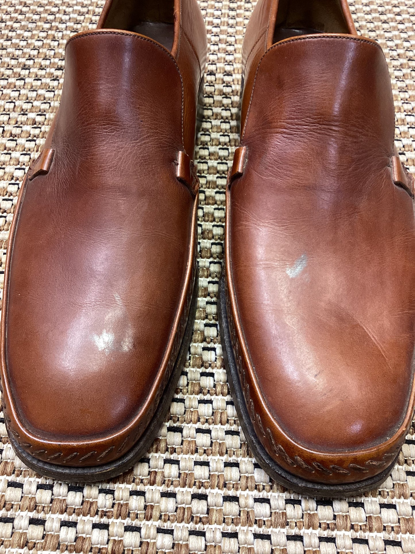 Vintage Barker of Earls Barton Brown Leather Loafers Size 7