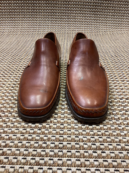 Vintage Barker of Earls Barton Brown Leather Loafers Size 7