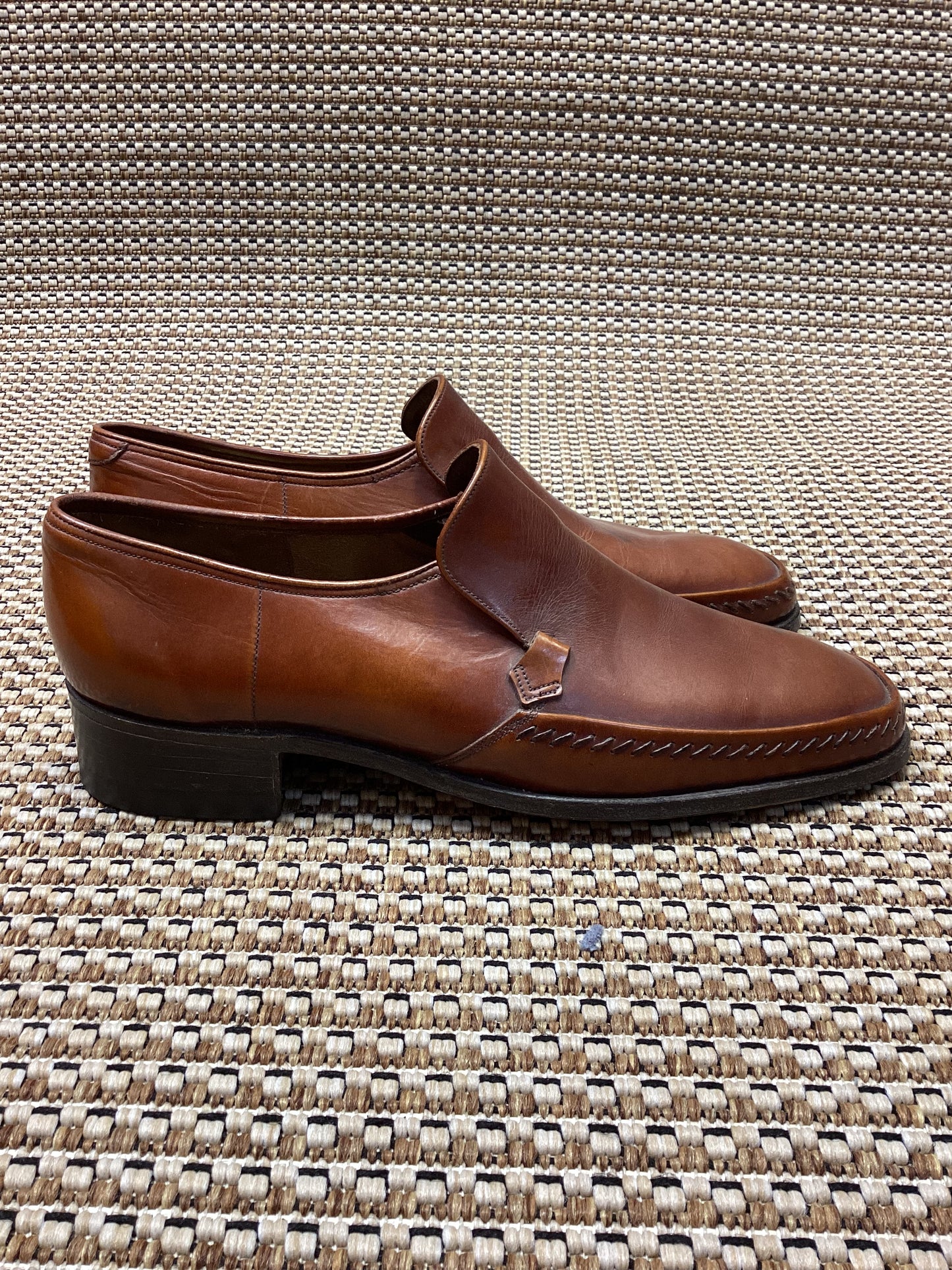 Vintage Barker of Earls Barton Brown Leather Loafers Size 7