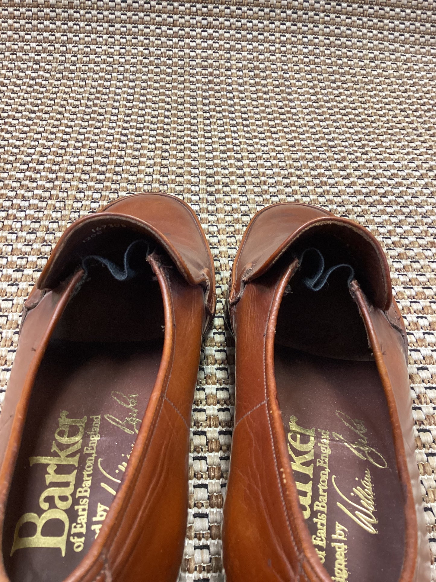 Vintage Barker of Earls Barton Brown Leather Loafers Size 7