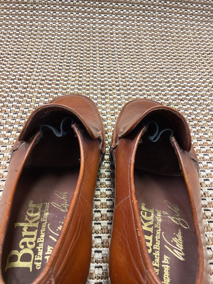 Vintage Barker of Earls Barton Brown Leather Loafers Size 7