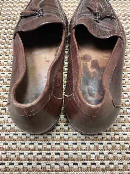 Vintage Florsheim Brown Royal Imperial Leather Loafers Size 9.5