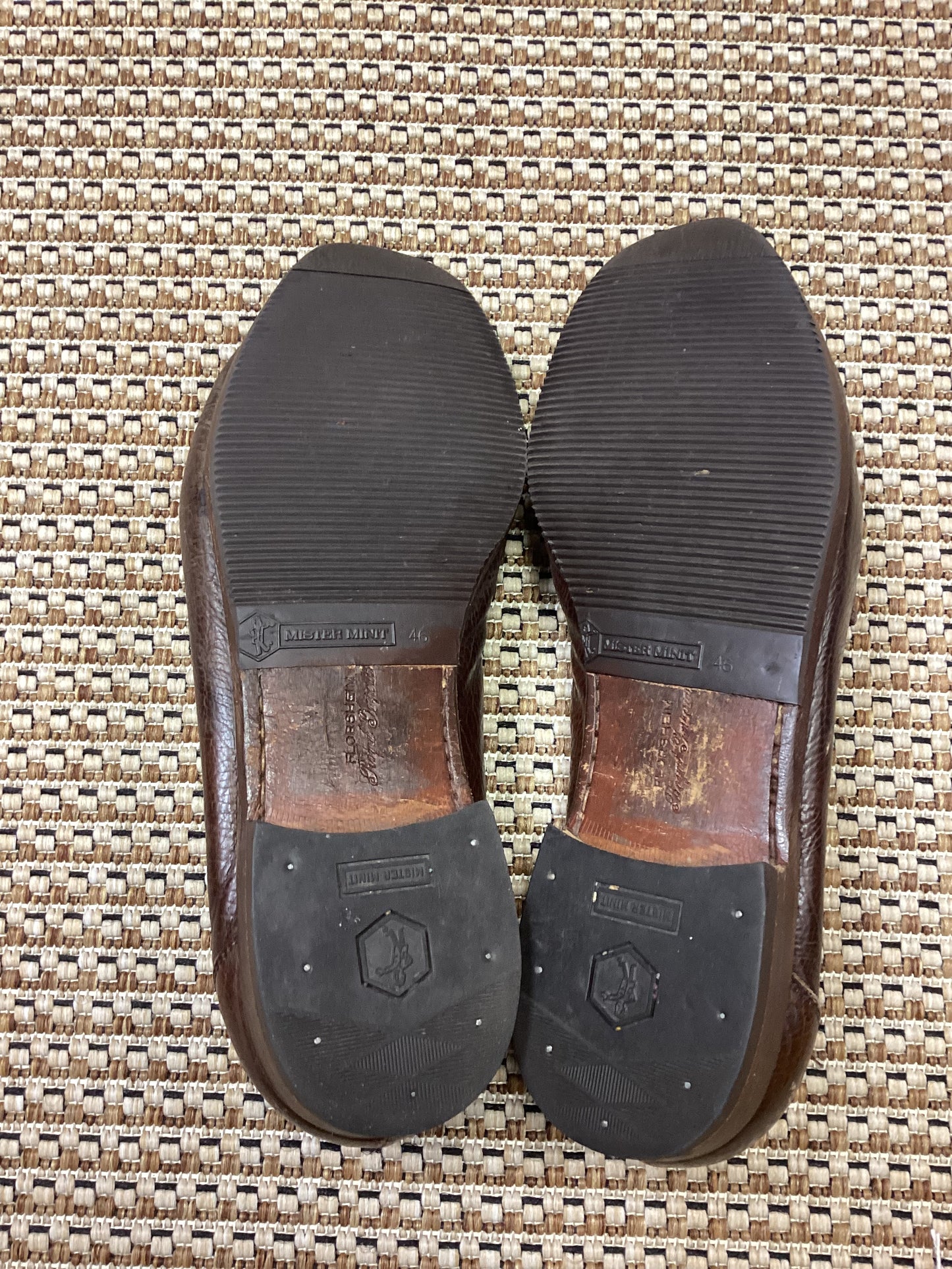 Vintage Florsheim Brown Royal Imperial Leather Loafers Size 9.5