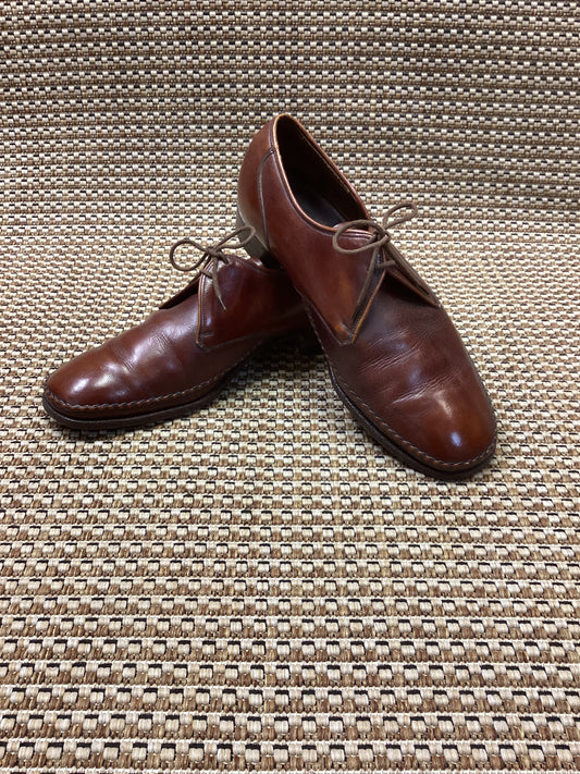 Vintage Barker of Earls Barton Brown Leather Oxfords Size 7
