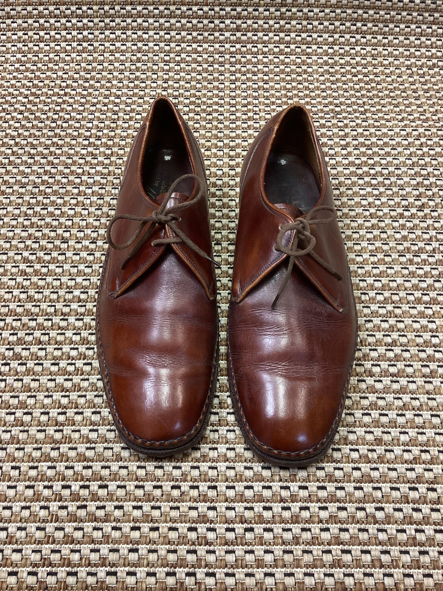 Vintage Barker of Earls Barton Brown Leather Oxfords Size 7
