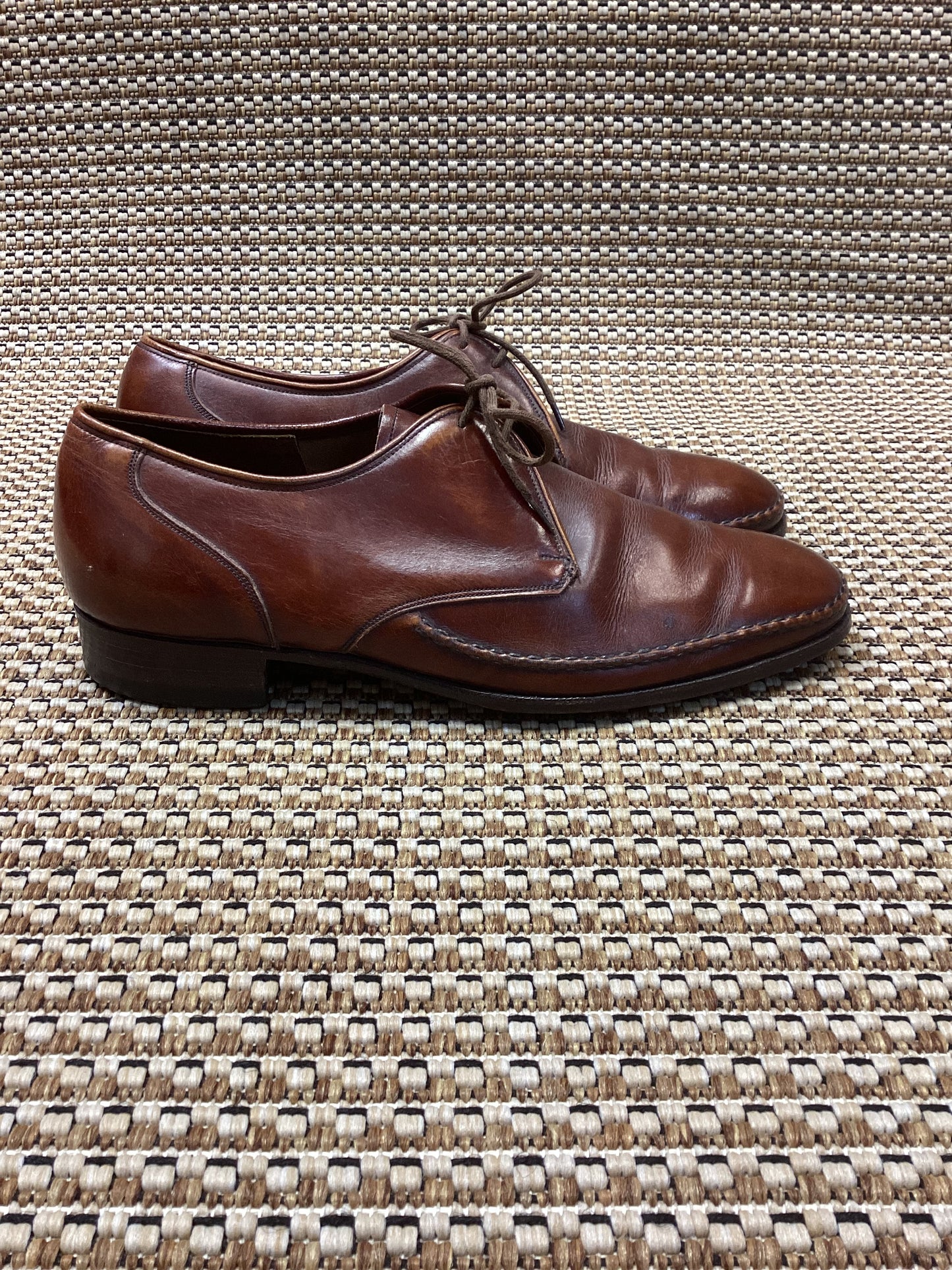 Vintage Barker of Earls Barton Brown Leather Oxfords Size 7