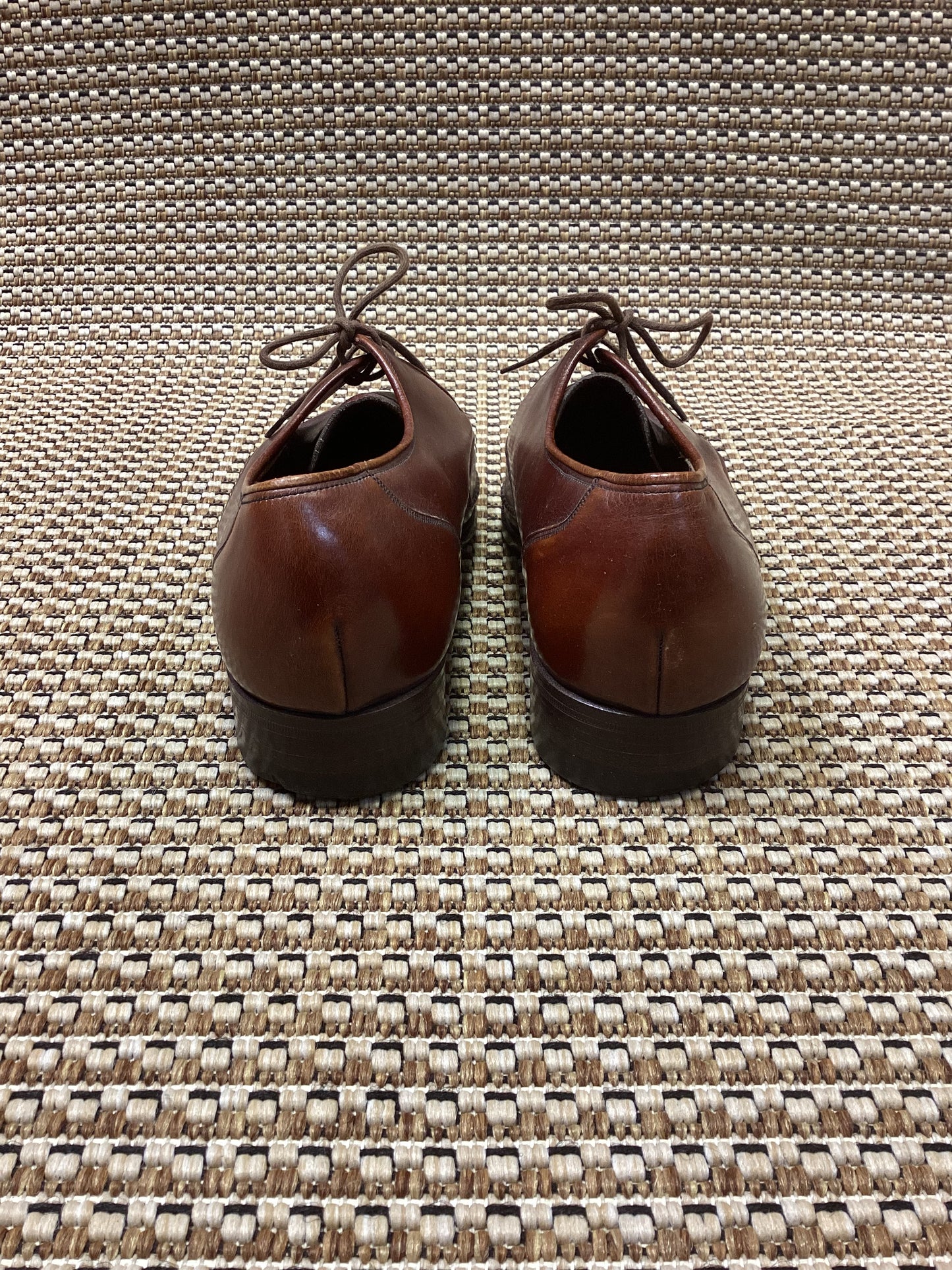 Vintage Barker of Earls Barton Brown Leather Oxfords Size 7