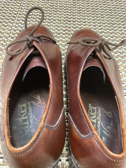 Vintage Barker of Earls Barton Brown Leather Oxfords Size 7