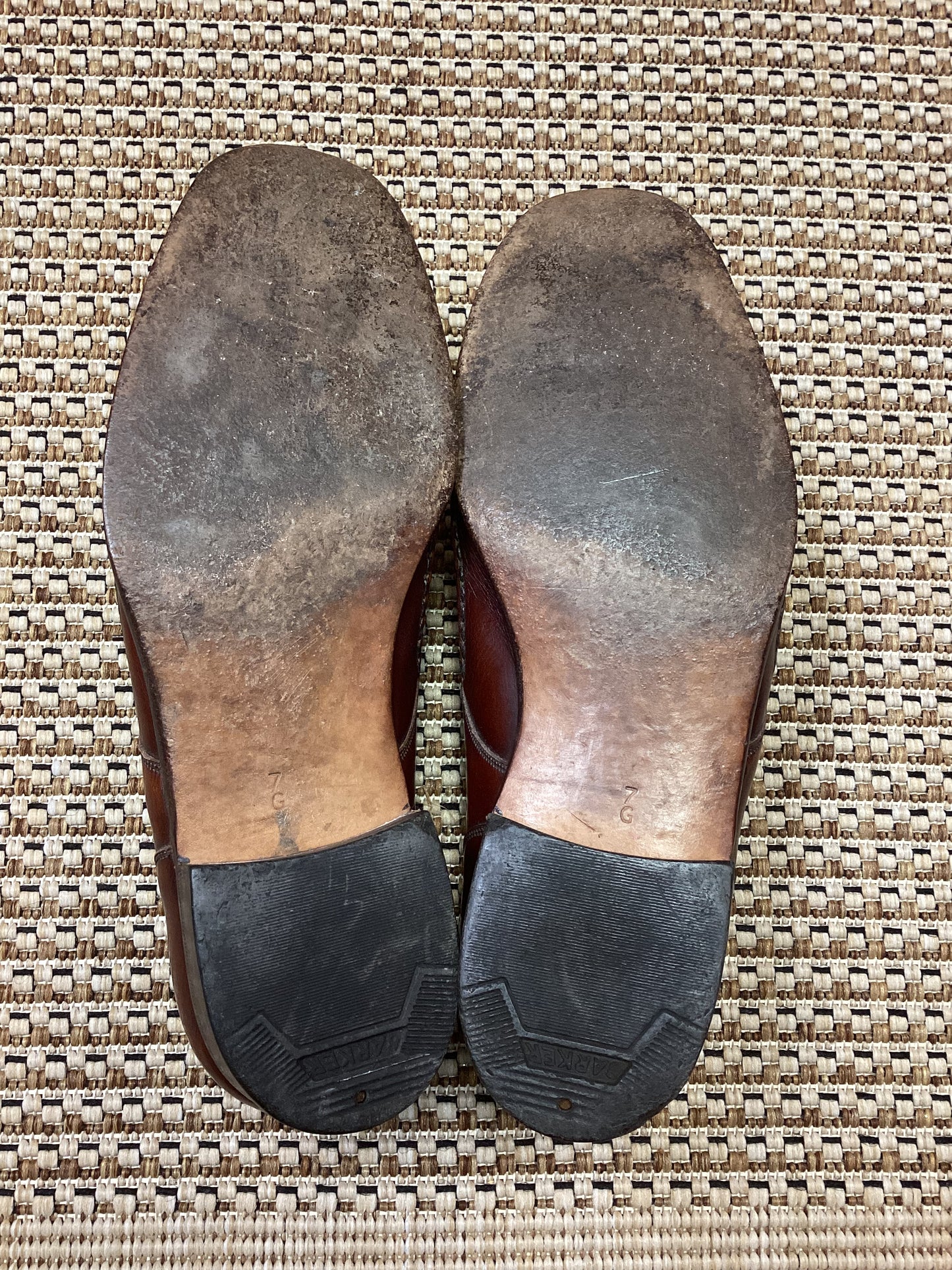 Vintage Barker of Earls Barton Brown Leather Oxfords Size 7