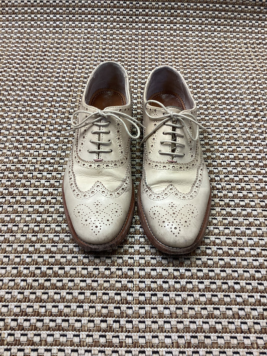 Paul Smith Cream Leather Brogues Size 4