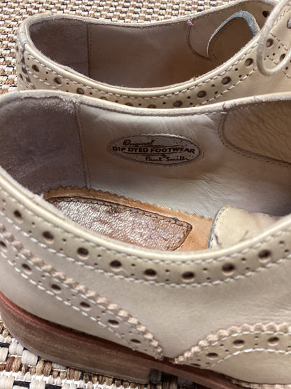 Paul Smith Cream Leather Brogues Size 4