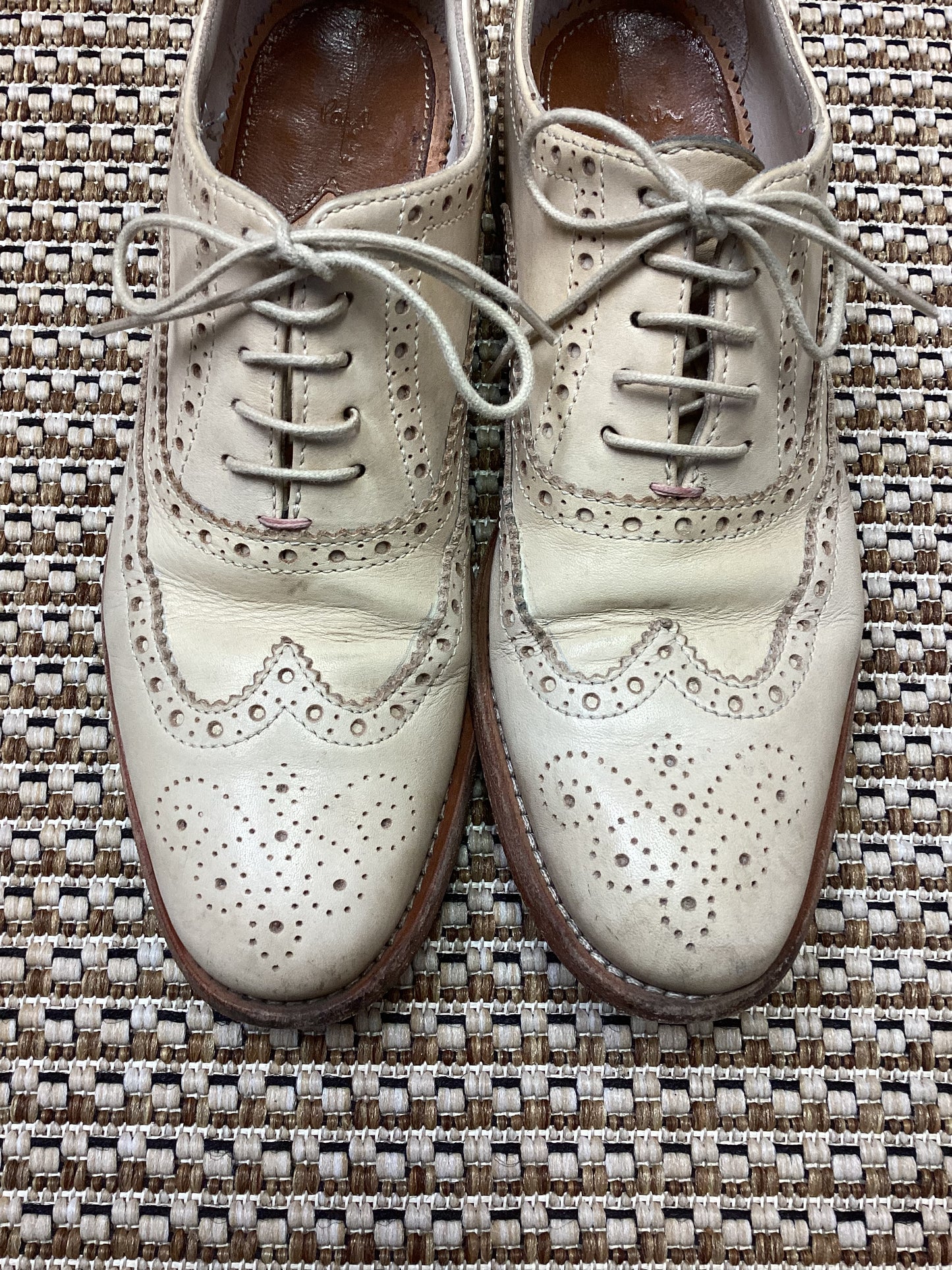 Paul Smith Cream Leather Brogues Size 4