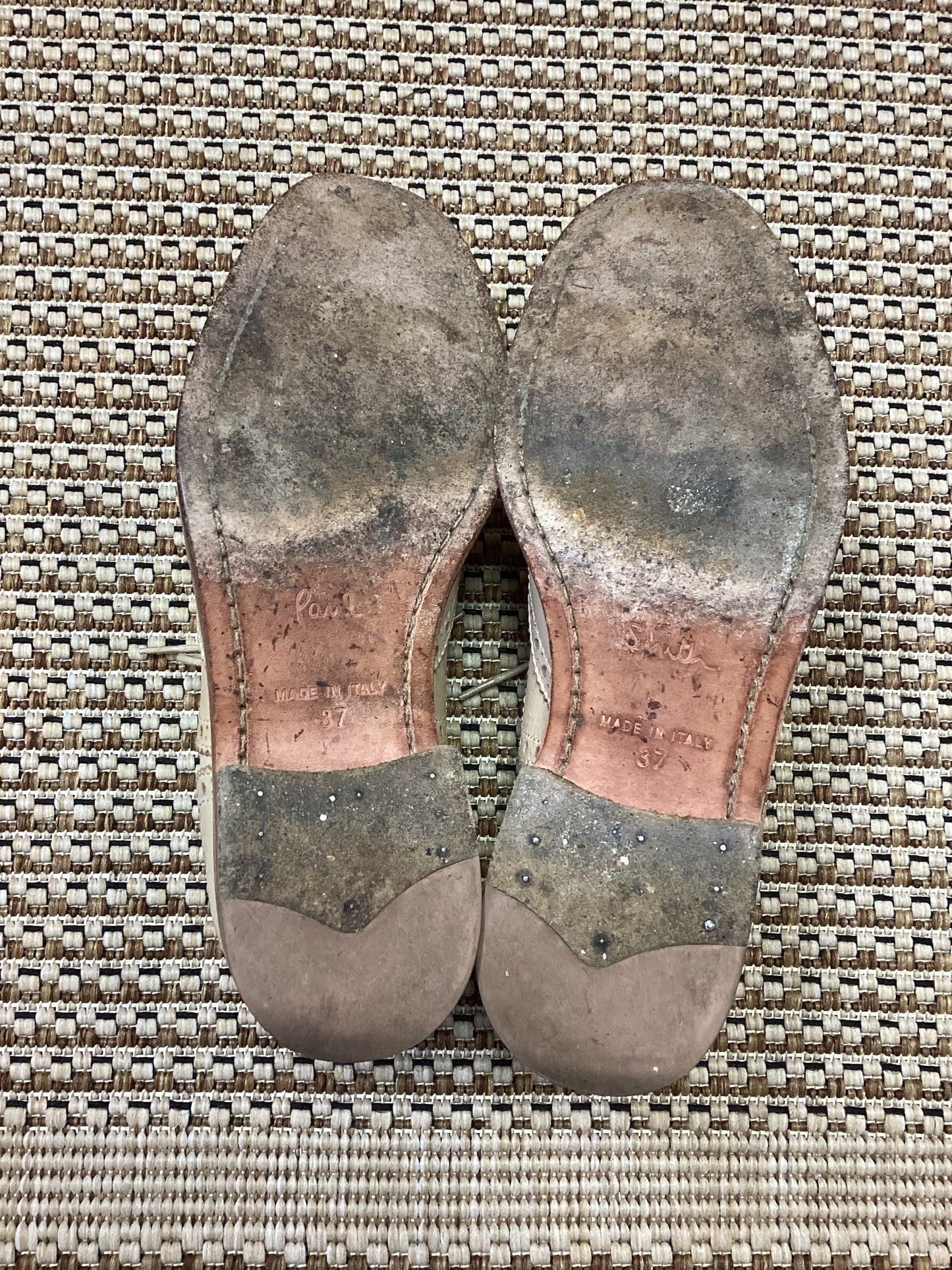 Paul Smith Cream Leather Brogues Size 4