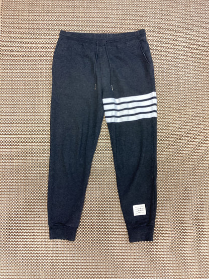 Thom Browne New York Grey Cotton Tracksuit Bottoms Size M