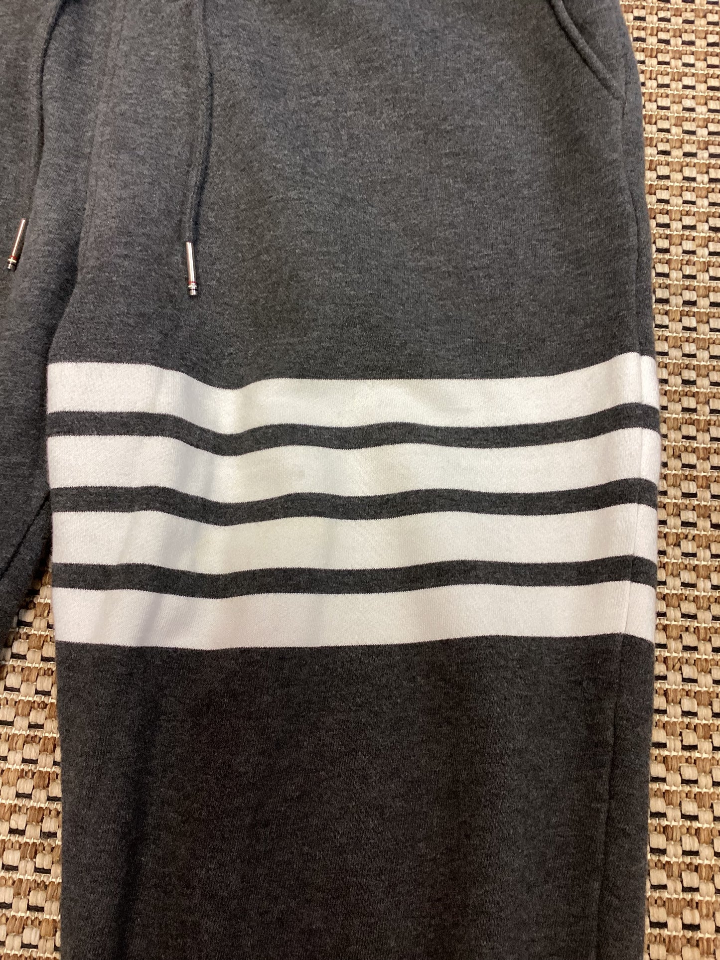 Thom Browne New York Grey Cotton Tracksuit Bottoms Size M