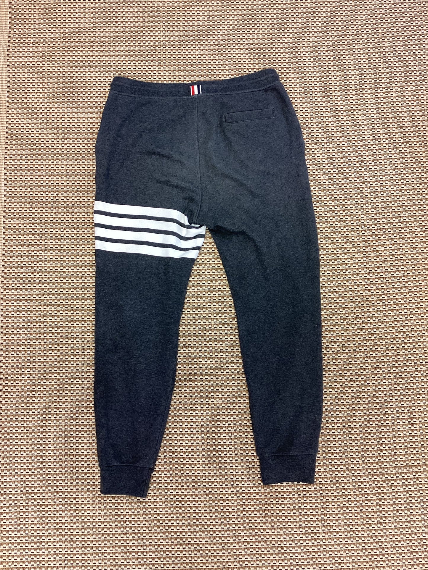 Thom Browne New York Grey Cotton Tracksuit Bottoms Size M