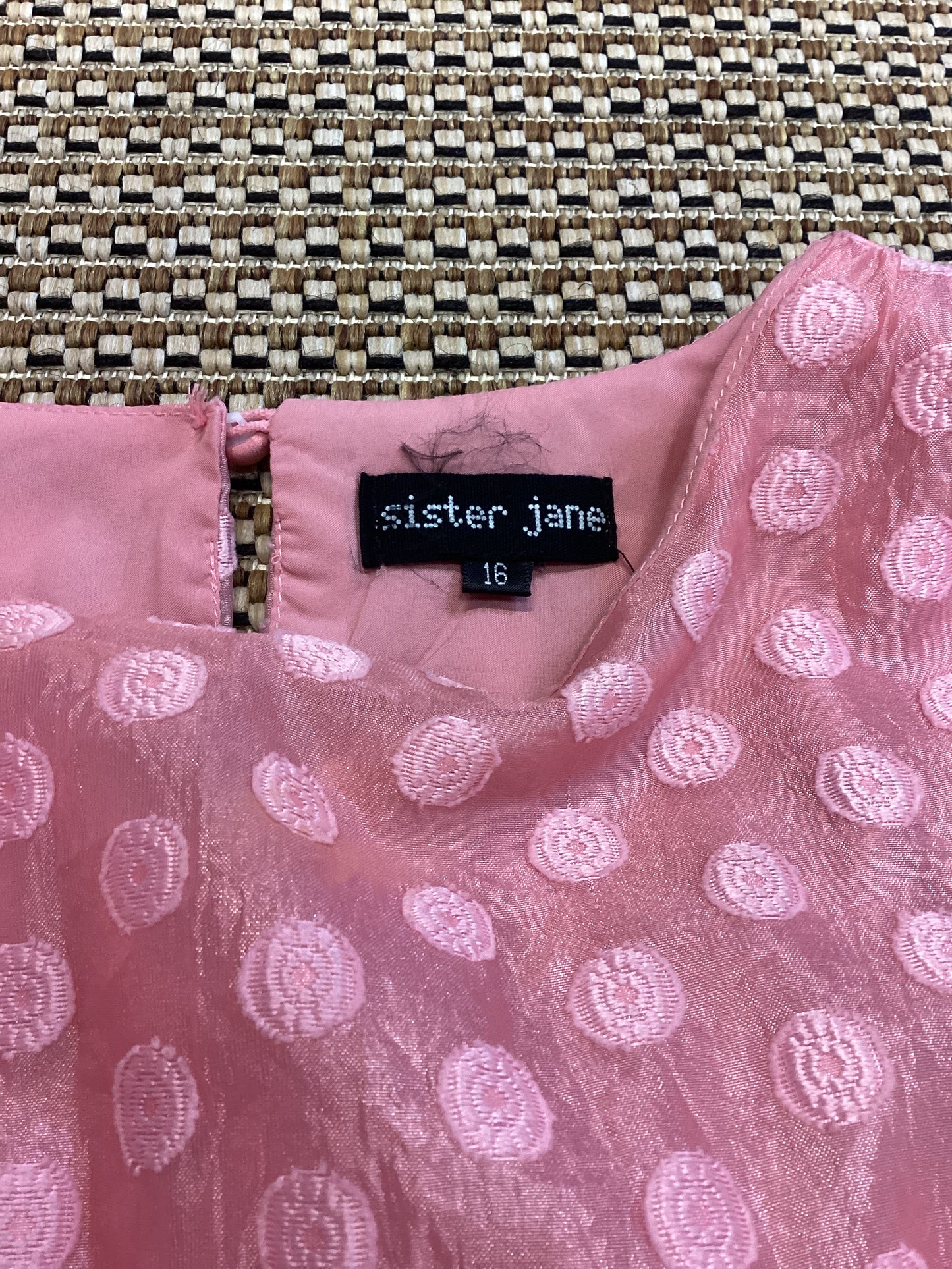 Sister Jane Pink Polka Dot Mini Dress Size 16