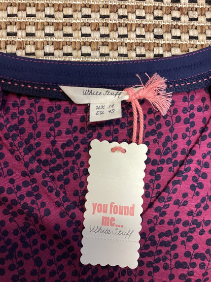 BNWT White Stuff Plum Mini Dress Size 14