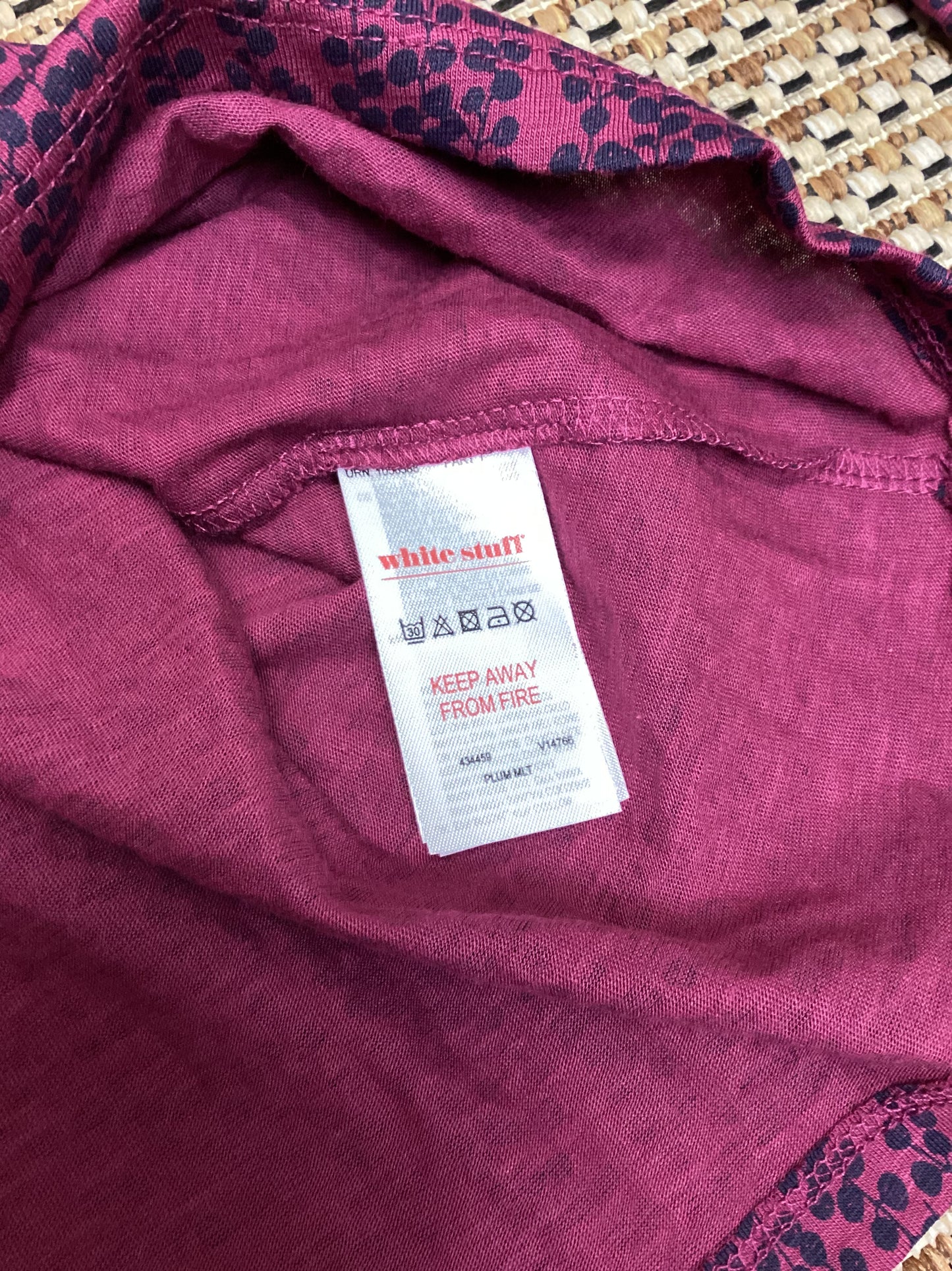 BNWT White Stuff Plum Mini Dress Size 14