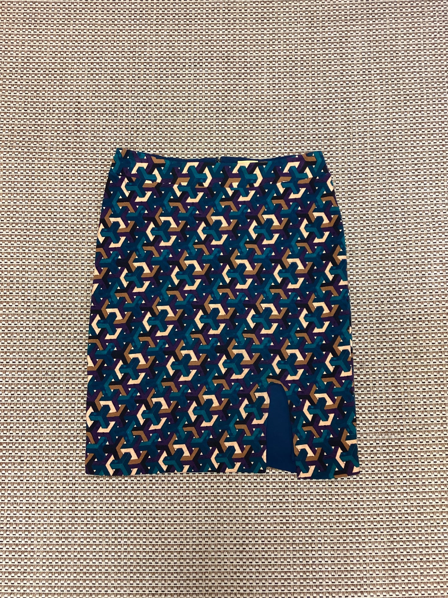 Maeve Teal Green Patterned Pencil Skirt Size XL