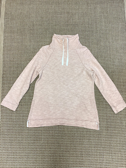 J. Crew Pink Cowl Neck Cotton Sweatshirt Size L