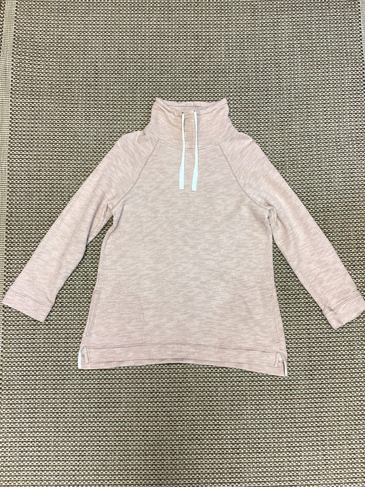 J. Crew Pink Cowl Neck Cotton Sweatshirt Size L