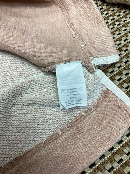 J. Crew Pink Cowl Neck Cotton Sweatshirt Size L