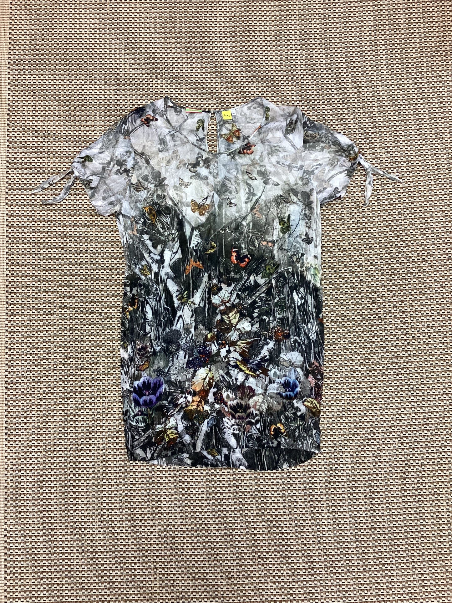 Paul Grey Printed Tunic Top Size 14