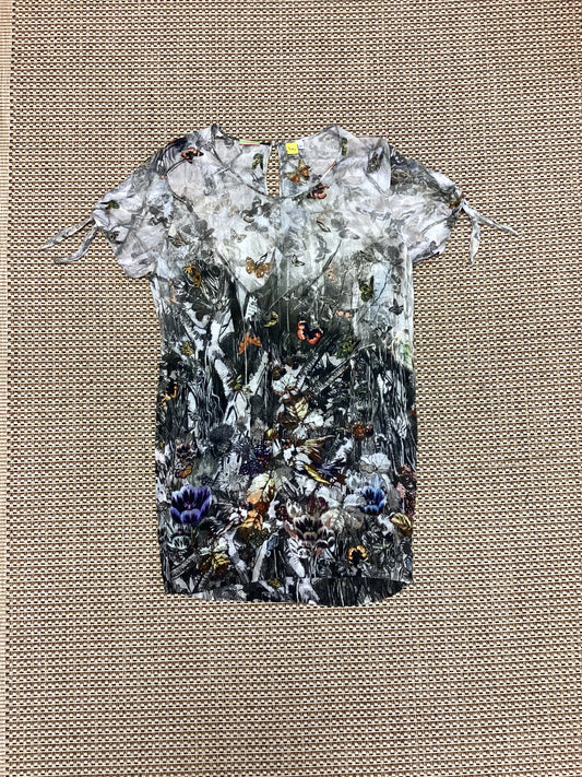 Paul Grey Printed Tunic Top Size 14