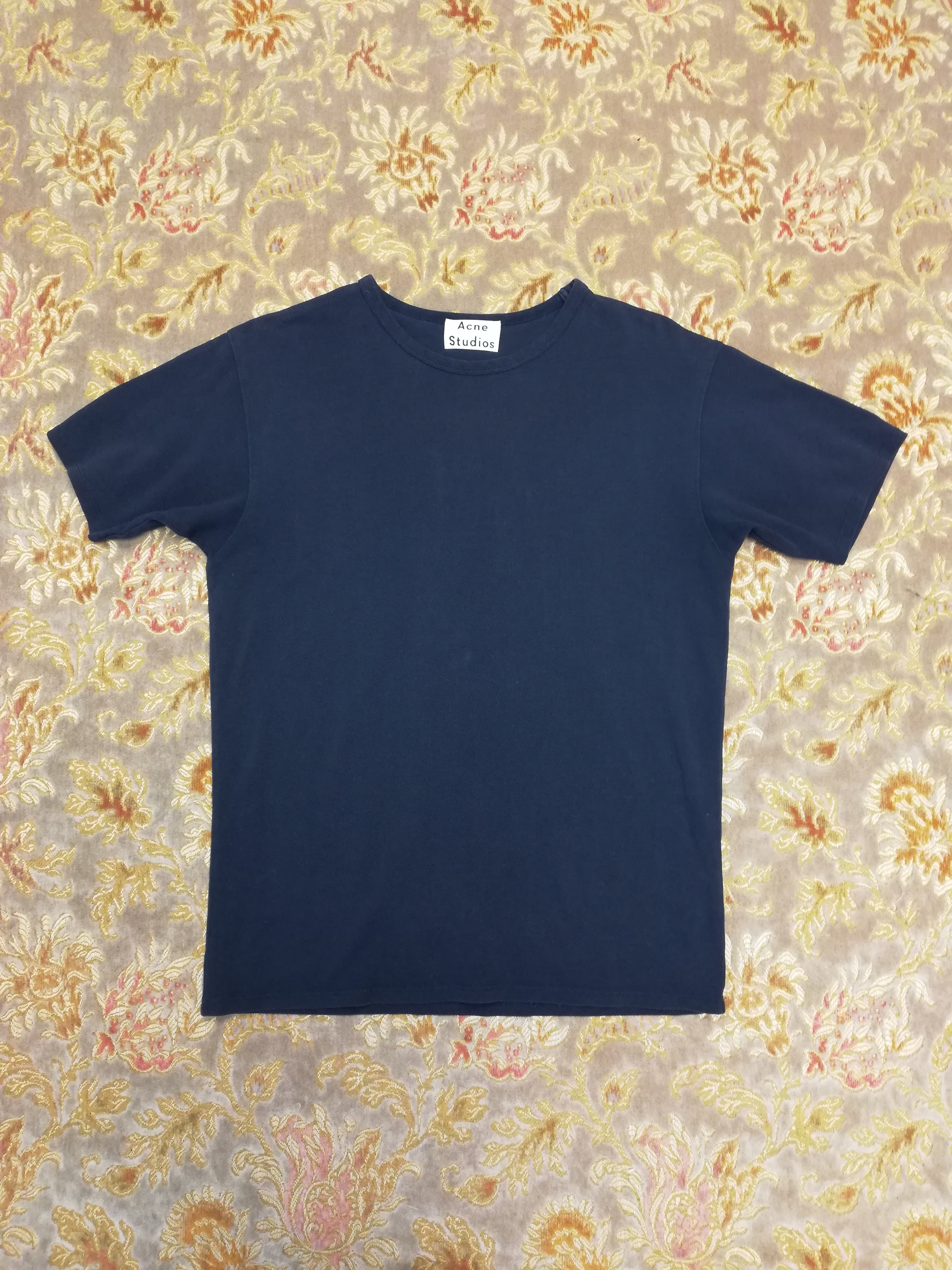 Acne Studios Navy Cotton T-Shirt Size XS