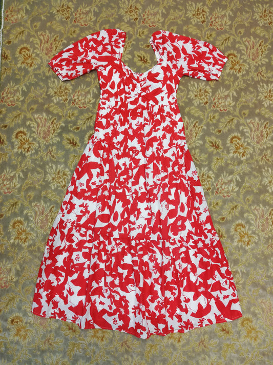 BNWT Mint Velvet Red & White Dress Size 8