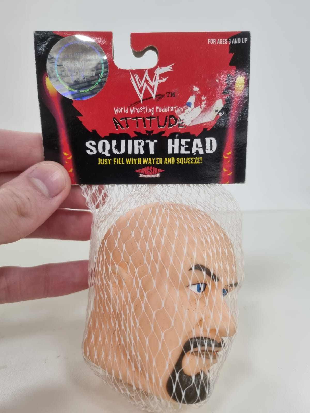 Vintage 1998 WWF Squirt Head Steve Austin New