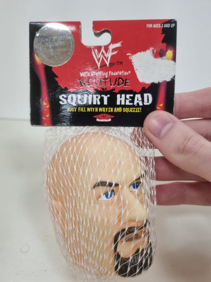 Vintage 1998 WWF Squirt Head Steve Austin New