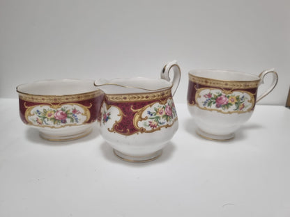 Royal Albert Bone China Tea Cup Milk Jug Sugar Bowl 3 pieces
