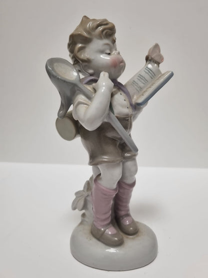 Hilla Peyk Porcelain Figurine Child/Student by Wagner & Apel