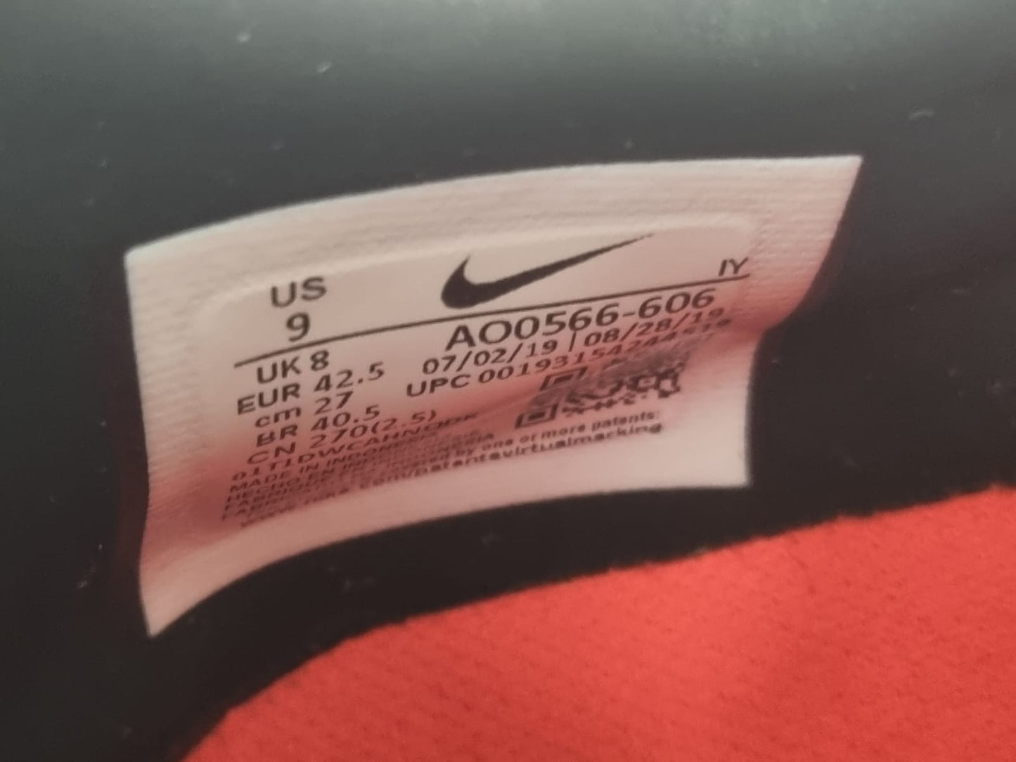 Nike Football Trainers Uk Size 8 Black/Red
