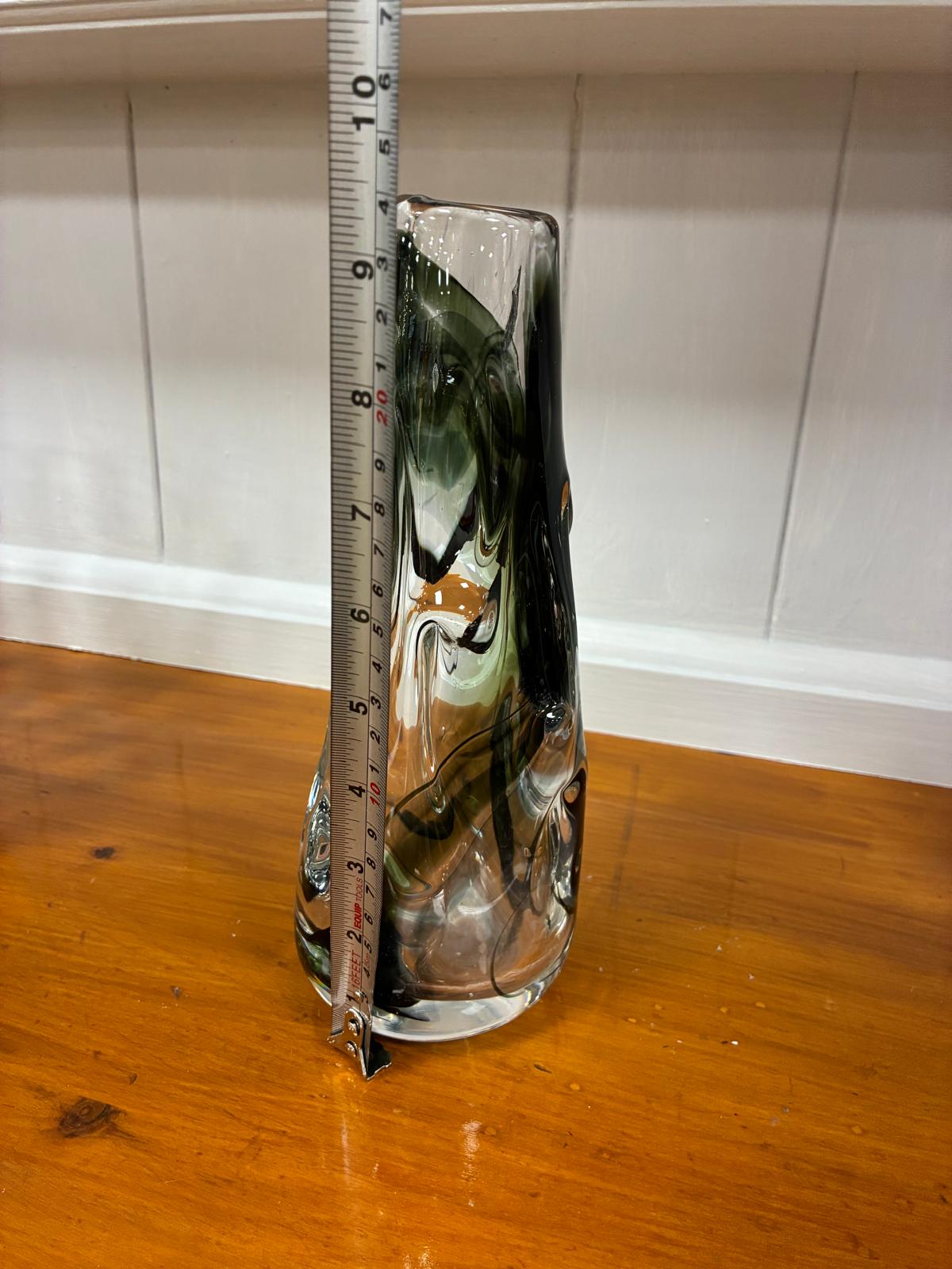 Whitefriars Knobbly Art Glass Vase Green