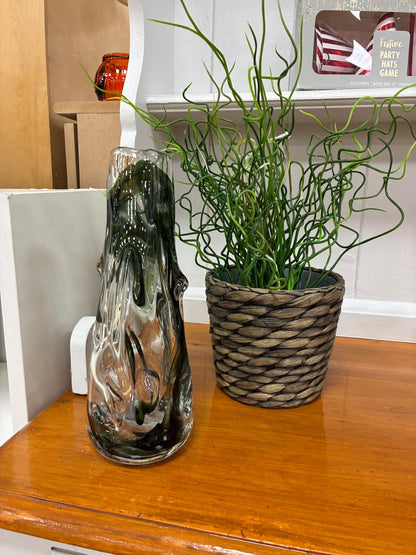 Whitefriars Knobbly Art Glass Vase Green