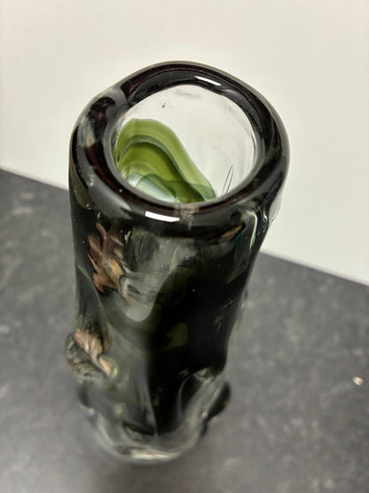 Whitefriars Knobbly Art Glass Vase Green