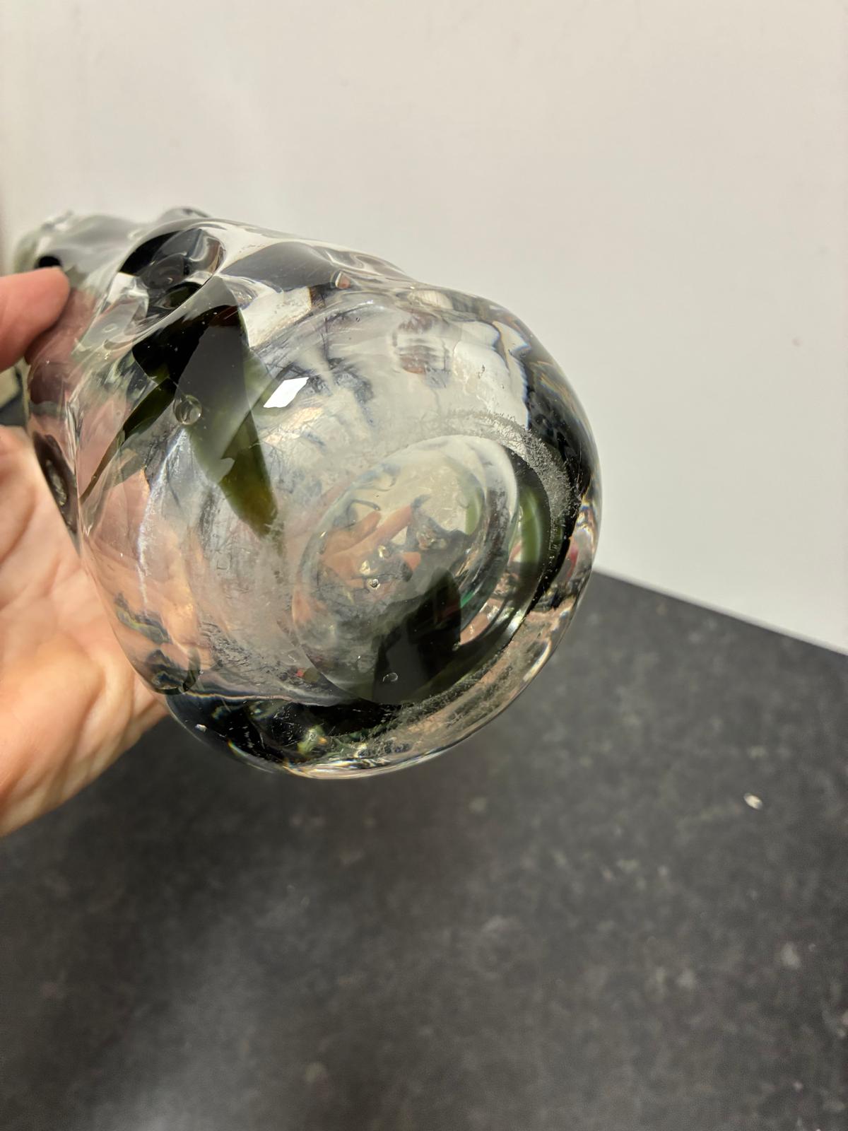 Whitefriars Knobbly Art Glass Vase Green