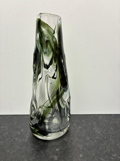Whitefriars Knobbly Art Glass Vase Green