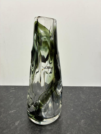 Whitefriars Knobbly Art Glass Vase Green