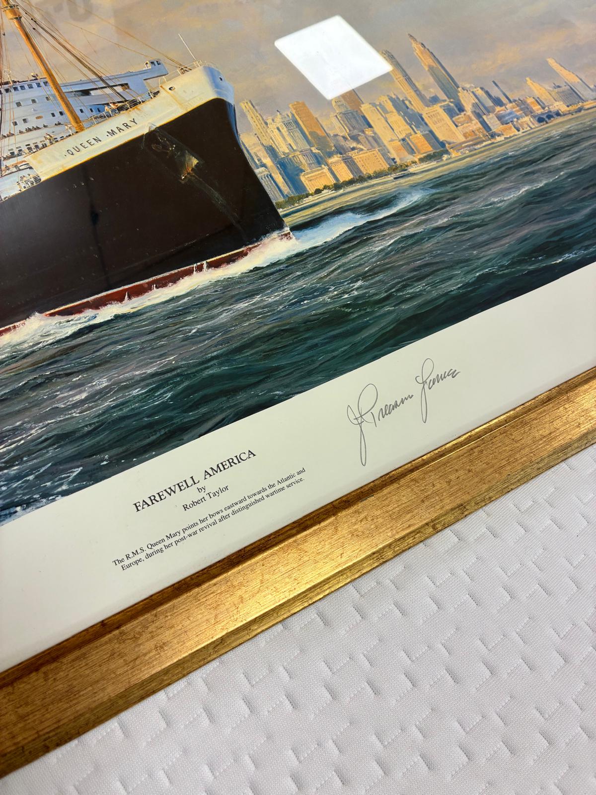 Farewell America Framed Signed Print by Robert Taylor Print Limited Edition 970/1000