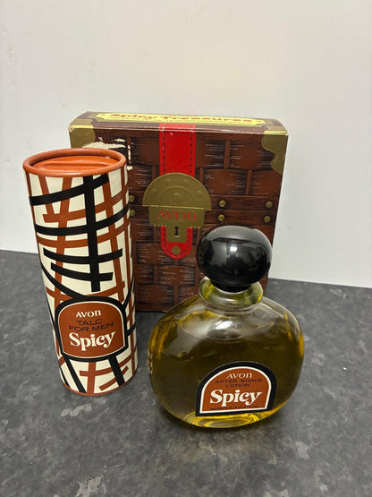 Avon Vintage Spicy Treasure Mens Cologne 120ml and Talc 100g Gift Set