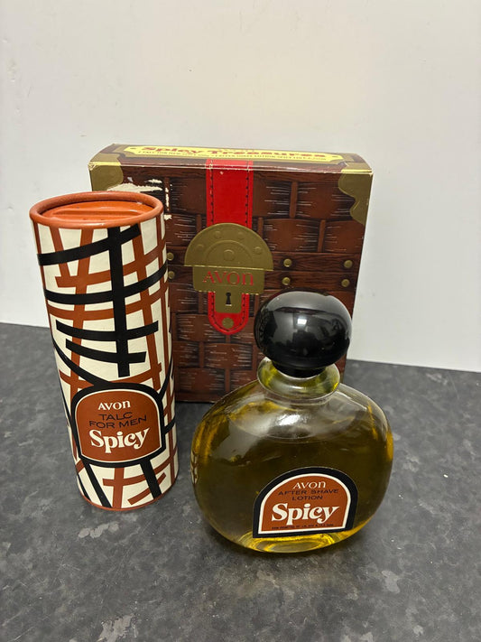 Avon Vintage Spicy Treasure Mens Cologne 120ml and Talc 100g Gift Set