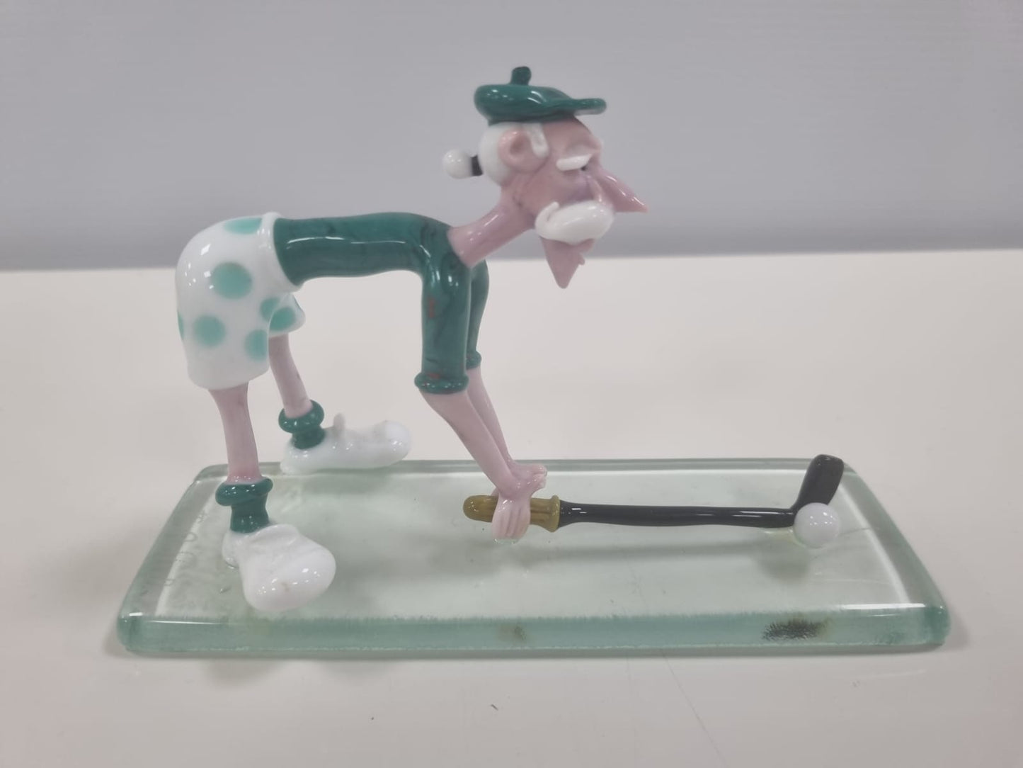 Murano Glass Golfer Handmade Figurine