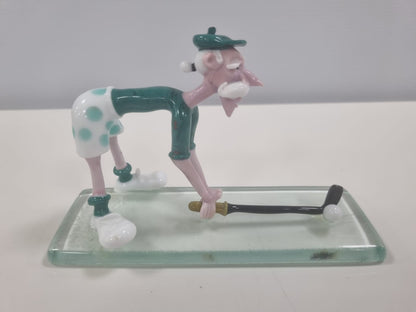 Murano Glass Golfer Handmade Figurine