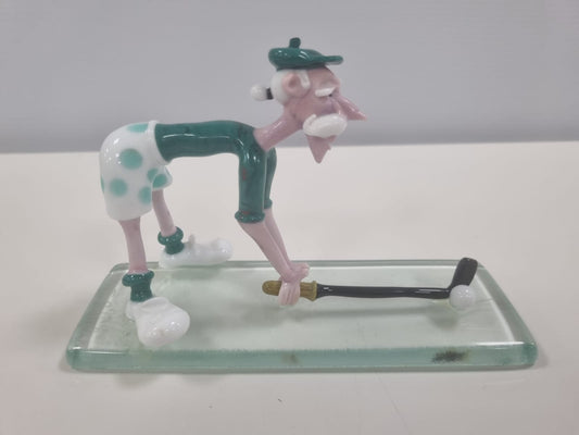 Murano Glass Golfer Handmade Figurine