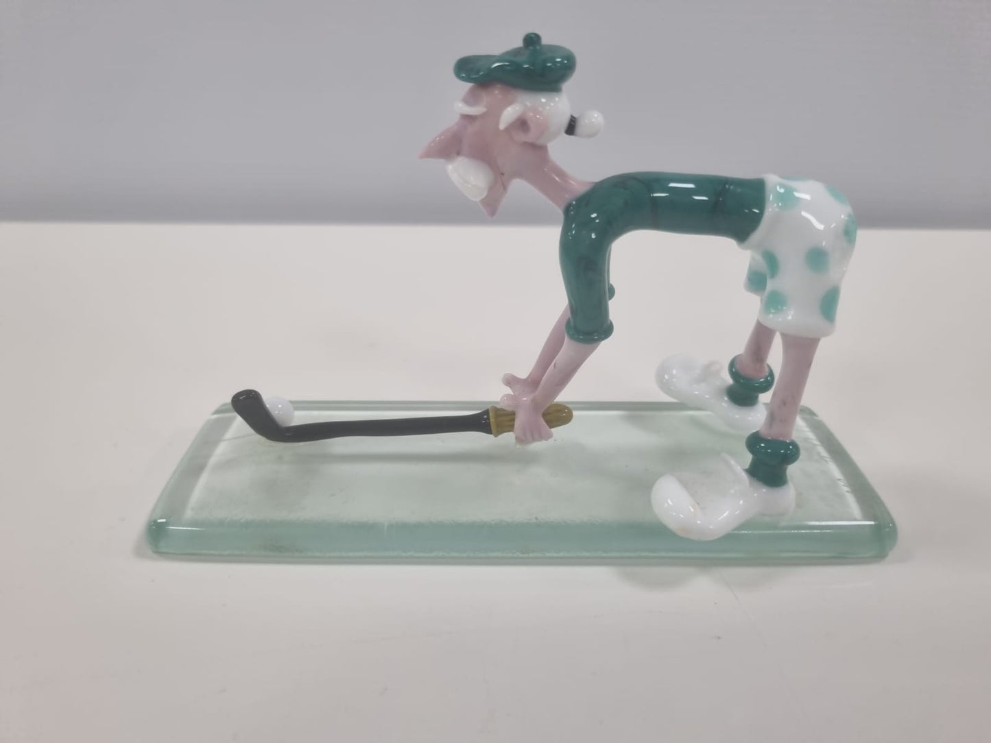 Murano Glass Golfer Handmade Figurine